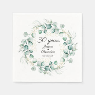 Eucalyptus 30th Pearl Wedding Anniversary  Napkin