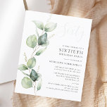 Eucalyptus 60th Birthday Party Invitation<br><div class="desc">It could be surprise party or another special decade achieved. This 60th birthday party invitation featuring eucalyptus greenery design with modern popular typography can easily be edited to suit any birthday or anniversary celebration.

You can change the wording,  birthday details and the background colour by clicking the "Personalise" button</div>