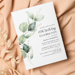 Eucalyptus 80th Birthday Party Invitation<br><div class="desc">Budget Eucalyptus 80th Birthday Party Invitation template you can easily customise or repurpose for other milestone events by clicking the "Personalise" button</div>
