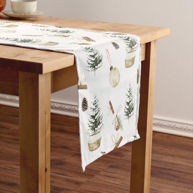 Eucalyptus Acorns Christmas  Short Table Runner (In Situ)