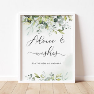 Eucalyptus advice and wishes for Newlyweds Poster