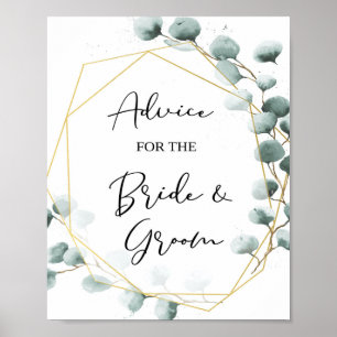 Eucalyptus Advice for the Bride and Groom Sign