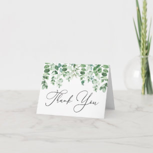 Eucalyptus and Greenery Thank You Note Card