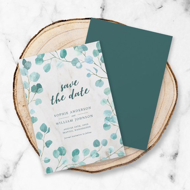 Eucalyptus and Marble Save the Date (Creator Uploaded)