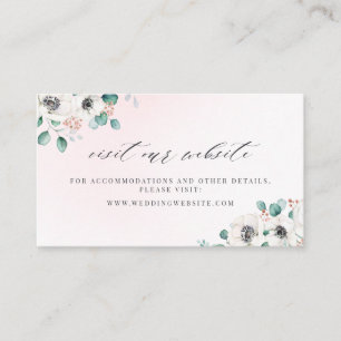 Eucalyptus anemone floral website Insert card