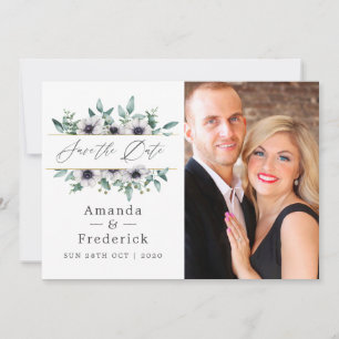 Eucalyptus Anemone Geometric Wedding Save The Date