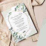 Eucalyptus Anniversary Party Invitation<br><div class="desc">Eucalyptus Greenery Geometric Anniversary Party Invitation you can easily customize with your details and occasion by clicking the "Personalize" button. A perfect card you can repurpose for other special events including retirement parties,  birthdays,  bridal shower and much more.</div>