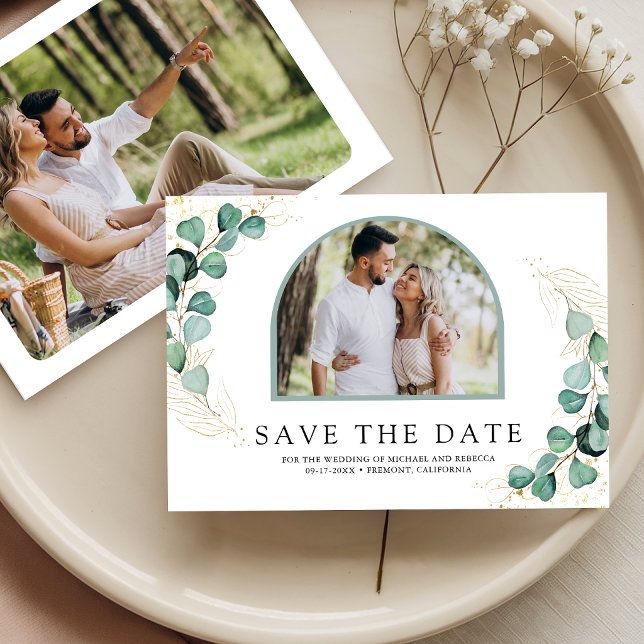 Eucalyptus Arch Photo Wedding Save The Date (Creator Uploaded)