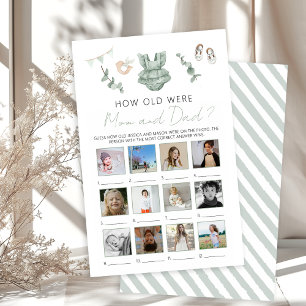 Eucalyptus Baby Girl Shower How Old Mum Dad Game