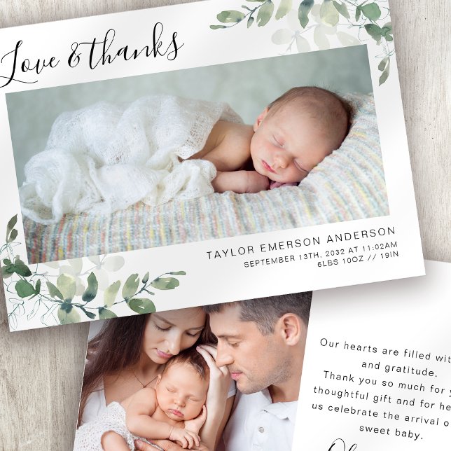 Eucalyptus Baby Photo Announcement (Creator Uploaded)