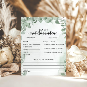 Eucalyptus Baby Predictions and Advice Cards