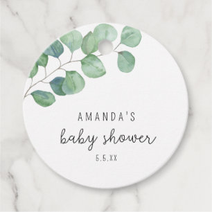 Eucalyptus - baby shower  favour tags