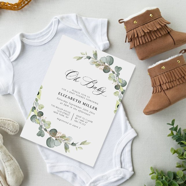 eucalyptus baby shower invitation (Creator Uploaded)