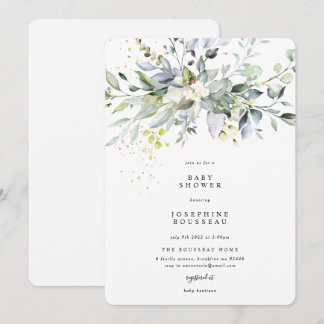 Eucalyptus Baby Shower Invitation