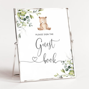 Eucalyptus bear please sign the Guest book Poster