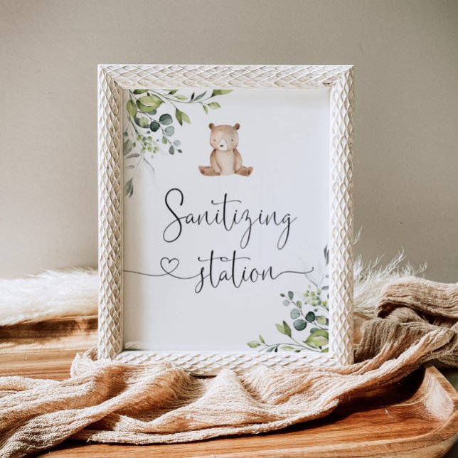 Eucalyptus bear Sanitising Station Poster (Creator Uploaded)