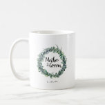 Eucalyptus Berry Botancial Mother of the Groom Coffee Mug<br><div class="desc">Botanical design features a sage green eucalyptus wreath entwined with navy blue privet berries. Mother of the Groom is written in the centre. Your wedding date below. These are also available for the bride, for the maid of honour, mother of the bride and flower girl. Buy one for every member...</div>