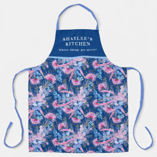 Eucalyptus Blue And Pink Grevillea Apron