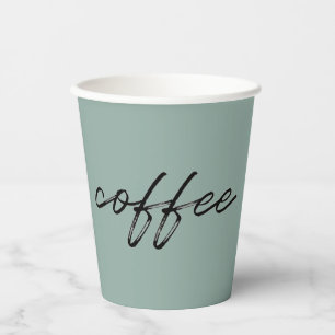 Eucalyptus Blue Disposable Coffee Cups