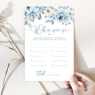 Eucalyptus blue Where were we bridal shower game