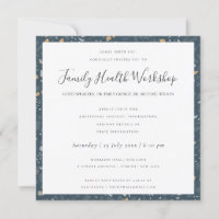 EUCALYPTUS BLUSH ROSE KRAFT NAVY WORKSHOP EVENT
