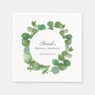 Eucalyptus Boho Greenery Floral Bridal Shower Napkin