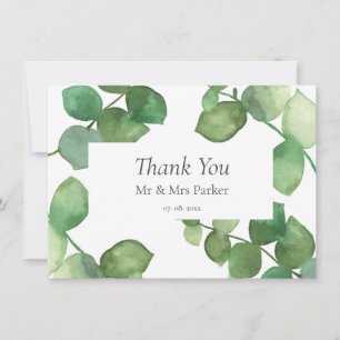 Eucalyptus Boho Greenery Wedding Thank You