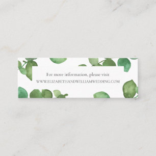 Eucalyptus Boho Greenery Wedding Website Cards