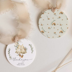 Eucalyptus boho nursery clothes baby girl shower favour tags