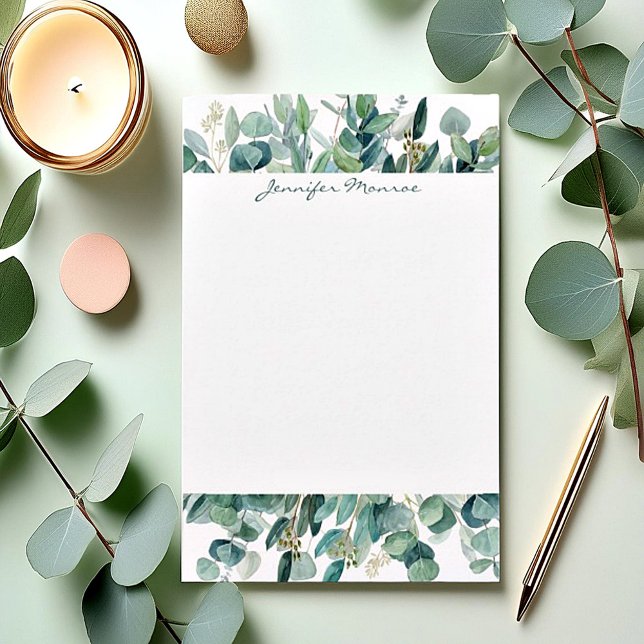 Eucalyptus border personalised stationery (Creator Uploaded)
