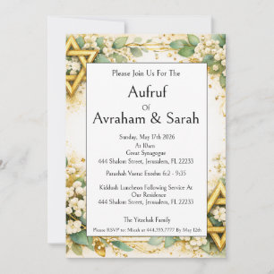 Eucalyptus Botanical Aufruf, Floral Baby's Breath Invitation