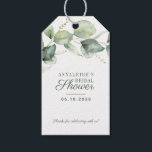 Eucalyptus Botanical Bridal Shower Thank You Favou Gift Tags<br><div class="desc">Make your bridal shower favours extra special with these elegant eucalyptus botanical thank you gift tags. With a watercolor design of eucalyptus leaves and a beautiful script font, these gift tags will show your loved ones how much you appreciate them. Place them on small potted succulents, bottles of wine, or...</div>