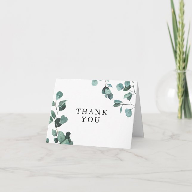 Eucalyptus Botanical Folded Thank You Card (Front)