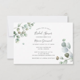 Eucalyptus Botanical Foliage Bridal Shower Card