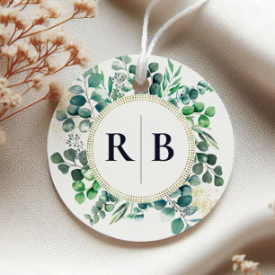 Eucalyptus Botanical Greenery Leaves Wedding Favour Tags