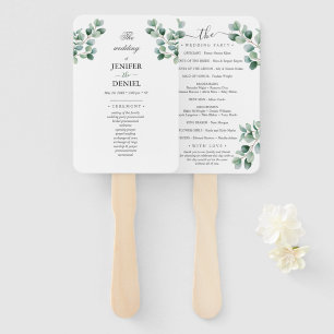 Eucalyptus Botanical Greenery  Wedding Hand Fan