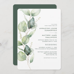 Eucalyptus Botanical Greenery Wedding Invitation
