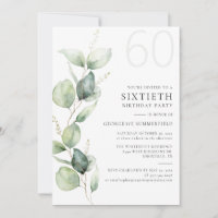 Eucalyptus Botanical Mum 60th Birthday