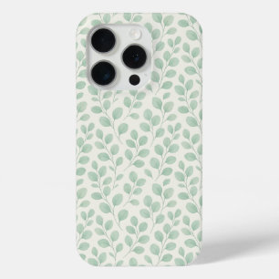 Eucalyptus Botanical Pattern iPhone 15 Pro Case