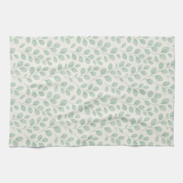 Eucalyptus Botanical Pattern Tea Towel (Horizontal)