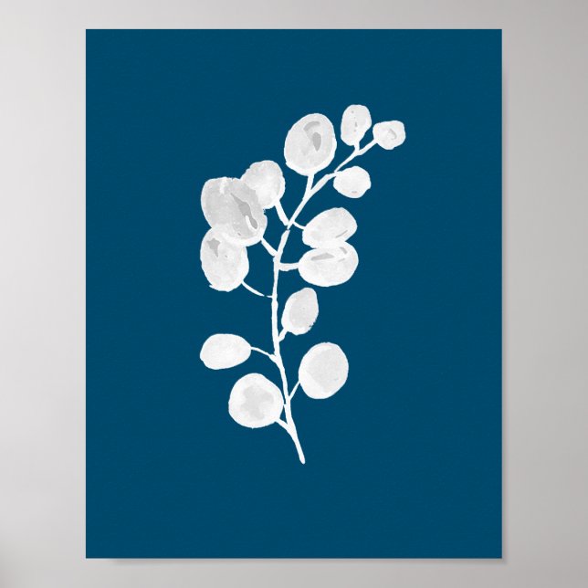 Eucalyptus Botanical Plant Watercolor Painting Poster (Front)