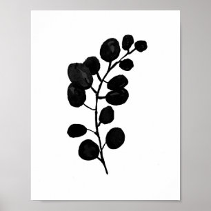 Eucalyptus Botanical Plant Watercolor Painting Poster