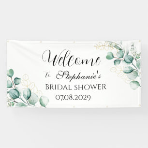 Eucalyptus Botanical Rustic Bridal Shower Banner