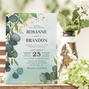 Eucalyptus Botanical Wedding Invitation
