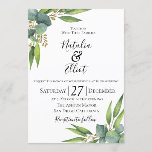 Eucalyptus Botanical Wedding Invitation