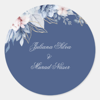 Eucalyptus Botanical Wedding Stickers Favour Label