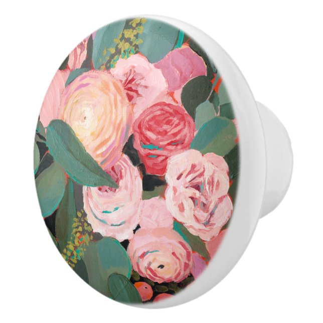 Eucalyptus Bouquet Ceramic Knob (Right)