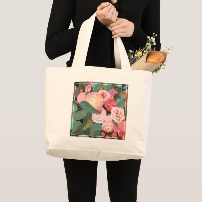 Eucalyptus Bouquet Large Tote Bag (Front (Product))