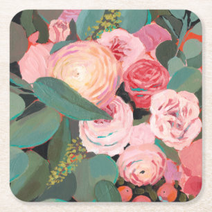 Eucalyptus Bouquet Square Paper Coaster