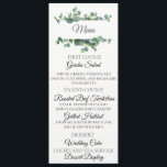 Eucalyptus Bouquet Wedding Menu Card<br><div class="desc">Watercolor eucalyptus foliage bouquet wedding menu card. Personalise text font style,  colour,  and size.</div>